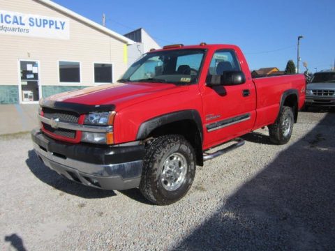 Victory Red Chevrolet Silverado 2500HD LS Regular Cab 4x4.  Click to enlarge.