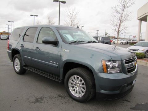 Blue Granite Metallic Chevrolet Tahoe Hybrid 4x4.  Click to enlarge.