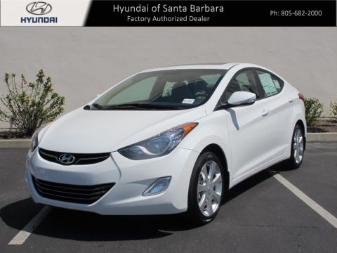 Shimmering White Hyundai Elantra Limited.  Click to enlarge.