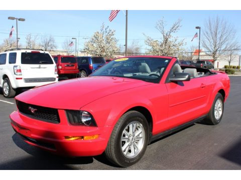 Torch Red Ford Mustang V6 Premium Convertible.  Click to enlarge.