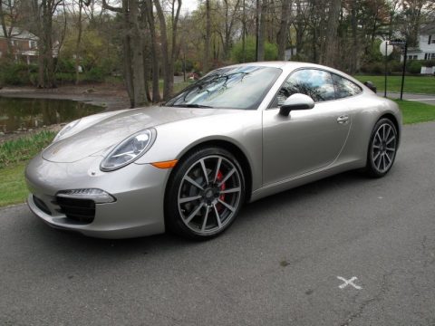 Platinum Silver Metallic Porsche New 911 Carrera S Coupe.  Click to enlarge.