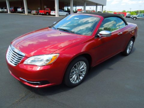 Deep Cherry Red Crystal Pearl Coat Chrysler 200 Limited Convertible.  Click to enlarge.