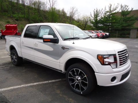 White Platinum Metallic Tri-Coat Ford F150 Harley-Davidson SuperCrew 4x4.  Click to enlarge.