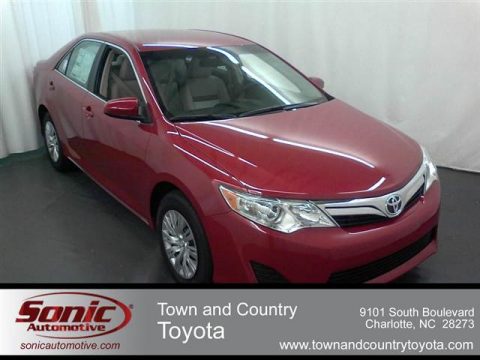 Barcelona Red Metallic Toyota Camry LE.  Click to enlarge.