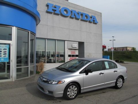 Alabaster Silver Metallic Honda Civic DX-VP Sedan.  Click to enlarge.