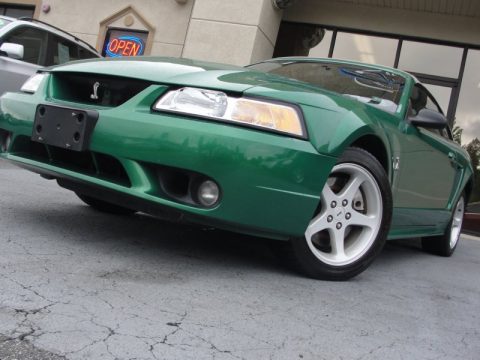 Electric Green Metallic Ford Mustang SVT Cobra Convertible.  Click to enlarge.