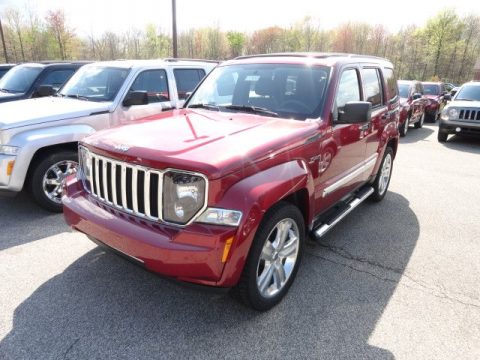 Deep Cherry Red Crystal Pearl Jeep Liberty Jet 4x4.  Click to enlarge.