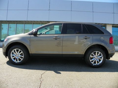 Mineral Gray Metallic Ford Edge SEL AWD.  Click to enlarge.