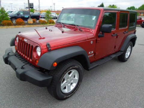 Red Rock Crystal Pearl Jeep Wrangler Unlimited X 4x4.  Click to enlarge.