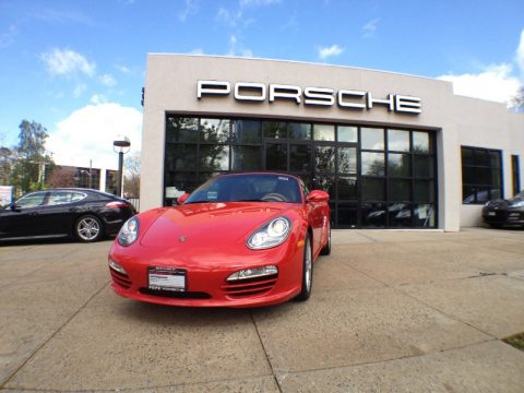 Guards Red 2009 Porsche Boxster with Sand Beige interior