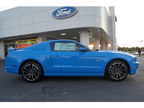 Grabber Blue Ford Mustang GT Premium Coupe.  Click to enlarge.