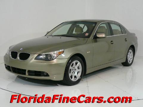 Olivine Green Metallic BMW 5 Series 525i Sedan.  Click to enlarge.