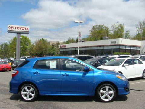 Blue Streak Metallic Toyota Matrix S AWD.  Click to enlarge.