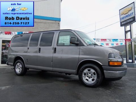 Graystone Metallic Chevrolet Express LT 1500 AWD Passenger Van.  Click to enlarge.