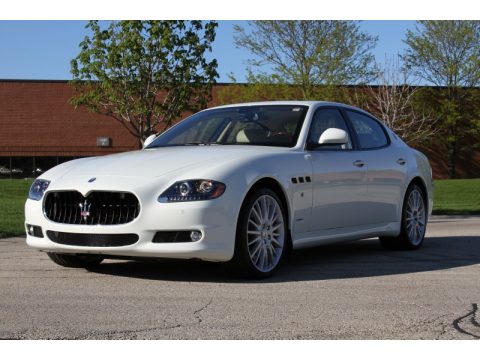Bianco Eldorado (White) Maserati Quattroporte S.  Click to enlarge.