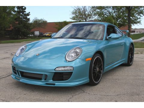 Ipanema Blue Metallic Porsche 911 Carrera 4 GTS Coupe.  Click to enlarge.