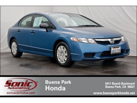 Atomic Blue Metallic Honda Civic DX-VP Sedan.  Click to enlarge.