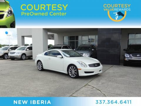 Ivory White Pearl Infiniti G 35 Coupe.  Click to enlarge.