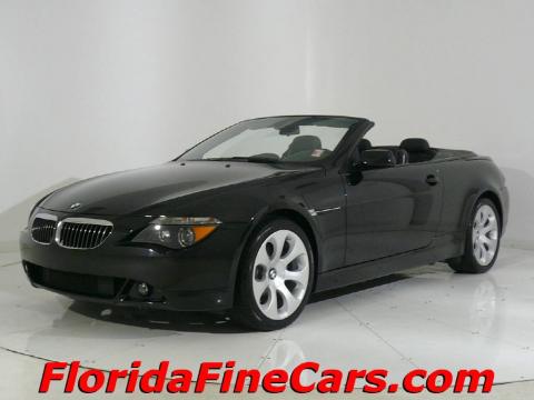 Bmw 630i Convertible Black. Jet Black 2004 BMW 6 Series