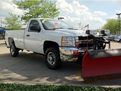 Summit White Chevrolet Silverado 2500HD Regular Cab 4x4 Plow Truck.  Click to enlarge.