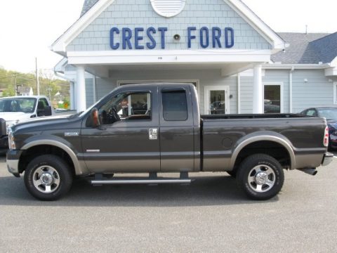 Dark Stone Metallic Ford F250 Super Duty Lariat SuperCab 4x4.  Click to enlarge.