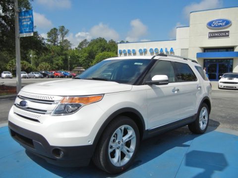 White Platinum Tri-Coat Ford Explorer Limited.  Click to enlarge.