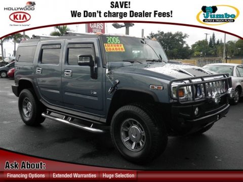 Slate Blue Metallic Hummer H2 SUV.  Click to enlarge.