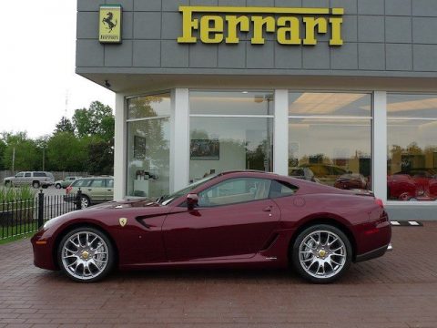 Rosso Rubino (Dark Red Metallic) Ferrari 599 GTB Fiorano F1.  Click to enlarge.