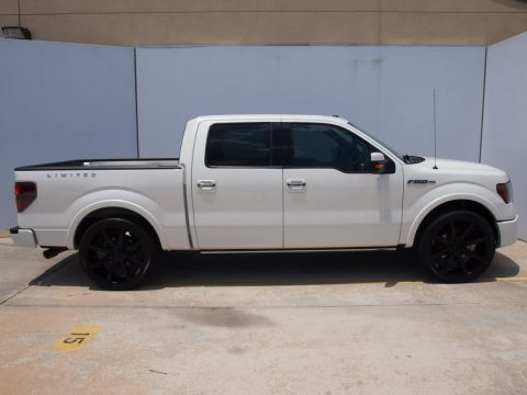 White Platinum Metallic Tri-Coat Ford F150 Limited SuperCrew.  Click to enlarge.