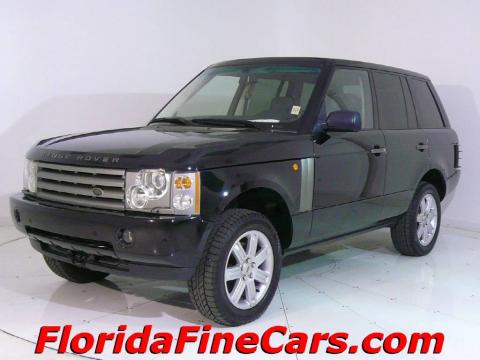 Java Black 2004 Land Rover Range Rover HSE with Charcoal/Jet Black interior 