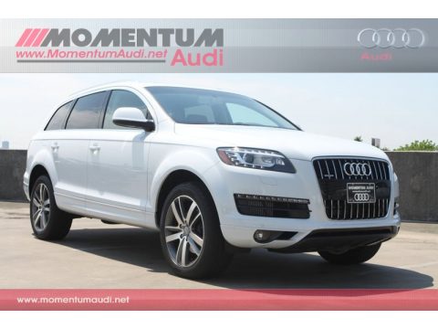 Glacier White Metallic Audi Q7 3.0 TDI quattro.  Click to enlarge.