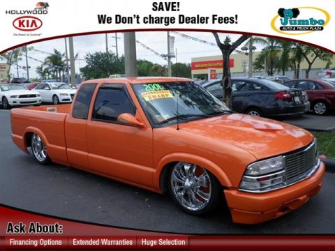 Custom Orange Chevrolet S10 Extended Cab.  Click to enlarge.