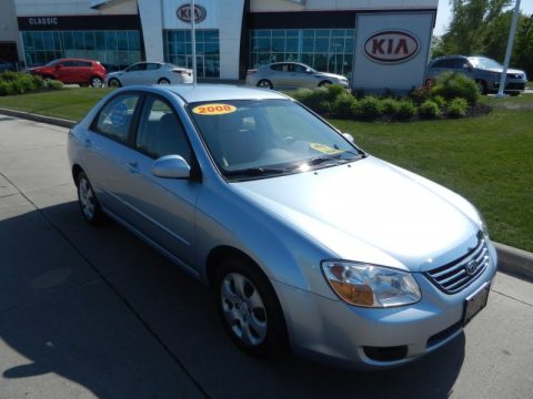 Ice Blue Kia Spectra EX Sedan. Click to enlarge. Ice Blue Kia Spectra EX Sedan. Click to enlarge.