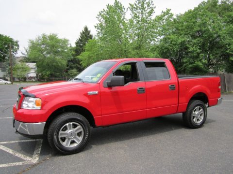 Bright Red Ford F150 XLT SuperCrew 4x4.  Click to enlarge.