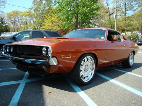 Copper Orange Metallic 1970 Dodge Challenger 2 Door Hardtop with Black 