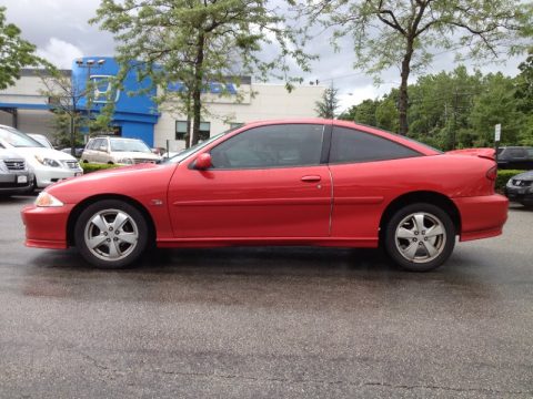 Bright Red Chevrolet Cavalier Z24 Coupe.  Click to enlarge.