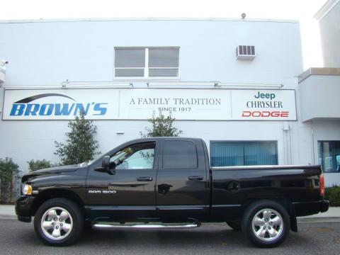 Black Dodge Ram 1500 SLT Quad Cab 4x4.  Click to enlarge.