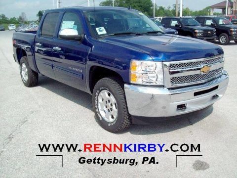 Blue Topaz Metallic Chevrolet Silverado 1500 LT Crew Cab 4x4.  Click to enlarge.