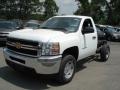 Front 3/4 View of 2012 Chevrolet Silverado 2500HD Work Truck Regular Cab 4x4 Chassis #2