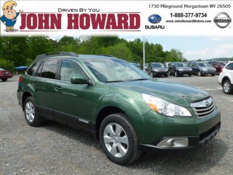 Cypress Green Pearl Subaru Outback 2.5i Premium.  Click to enlarge.