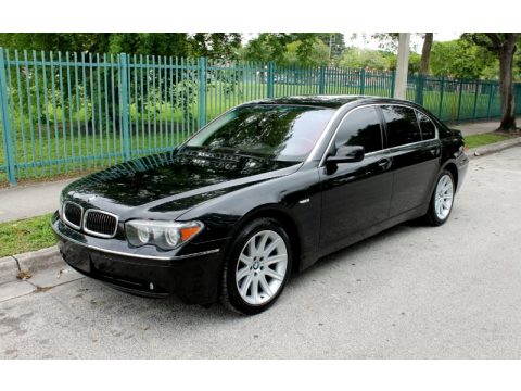 Jet Black BMW 7 Series 745Li Sedan.  Click to enlarge.