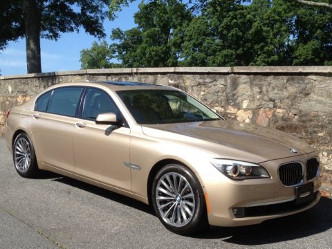 Milano Beige Metallic BMW 7 Series 750Li Sedan.  Click to enlarge.