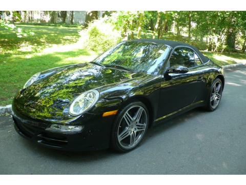 Black Porsche 911 Carrera Cabriolet.  Click to enlarge.