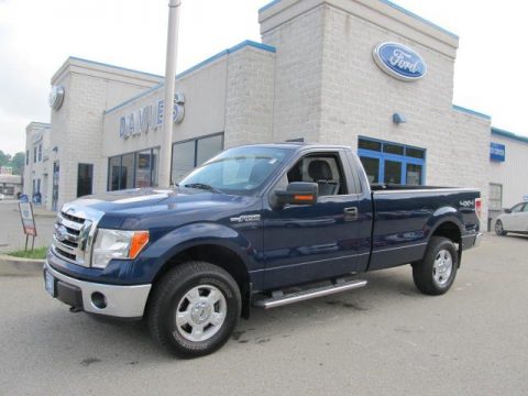 Dark Blue Pearl Metallic Ford F150 XLT Regular Cab 4x4.  Click to enlarge.