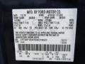 Ford Color Code DX Dark Blue Pearl Metallic #14