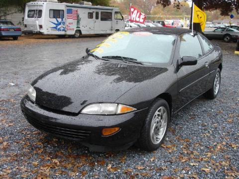 Black 1999 Chevrolet Cavalier Coupe with Graphite interior Black Chevrolet 
