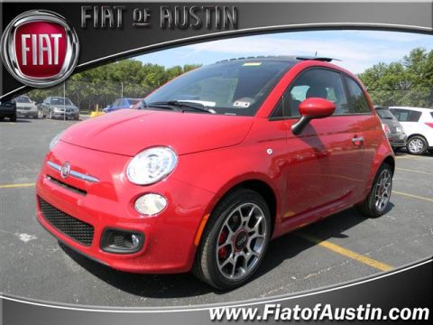 Rosso Brillante (Red) Fiat 500 Sport.  Click to enlarge.