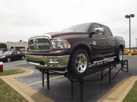 Deep Molten Red Pearl Dodge Ram 1500 Laramie Longhorn Crew Cab 4x4.  Click to enlarge.