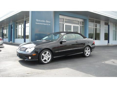 Black Mercedes-Benz CLK 350 Cabriolet.  Click to enlarge.