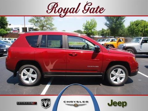 Deep Cherry Red Crystal Pearl Jeep Compass Sport 4x4.  Click to enlarge.